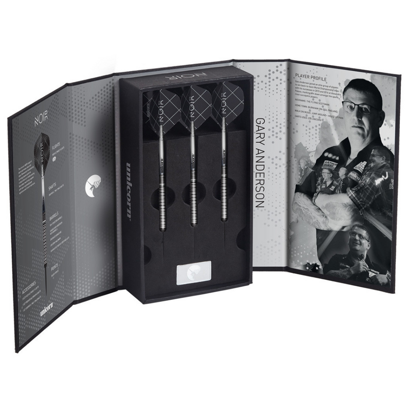 Gary Anderson Deluxe Noir Set - 90% Tungsten Darts