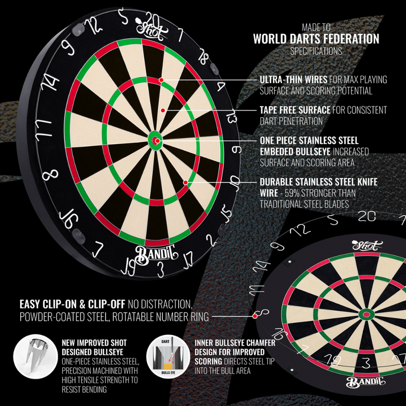 Shot Darts Bandit 4th Generation Dartboard