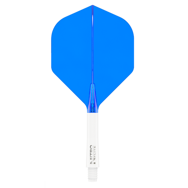 Nitro Flite Flights & Shafts - White & Blue - Standard